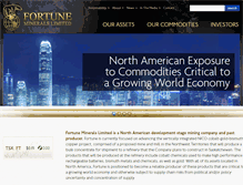 Tablet Screenshot of fortuneminerals.com